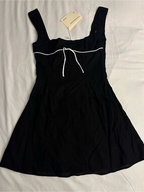 moorey beaded mini dress blue Waimari Medianoche Beaded Lace Halter Mini Dress main image 1